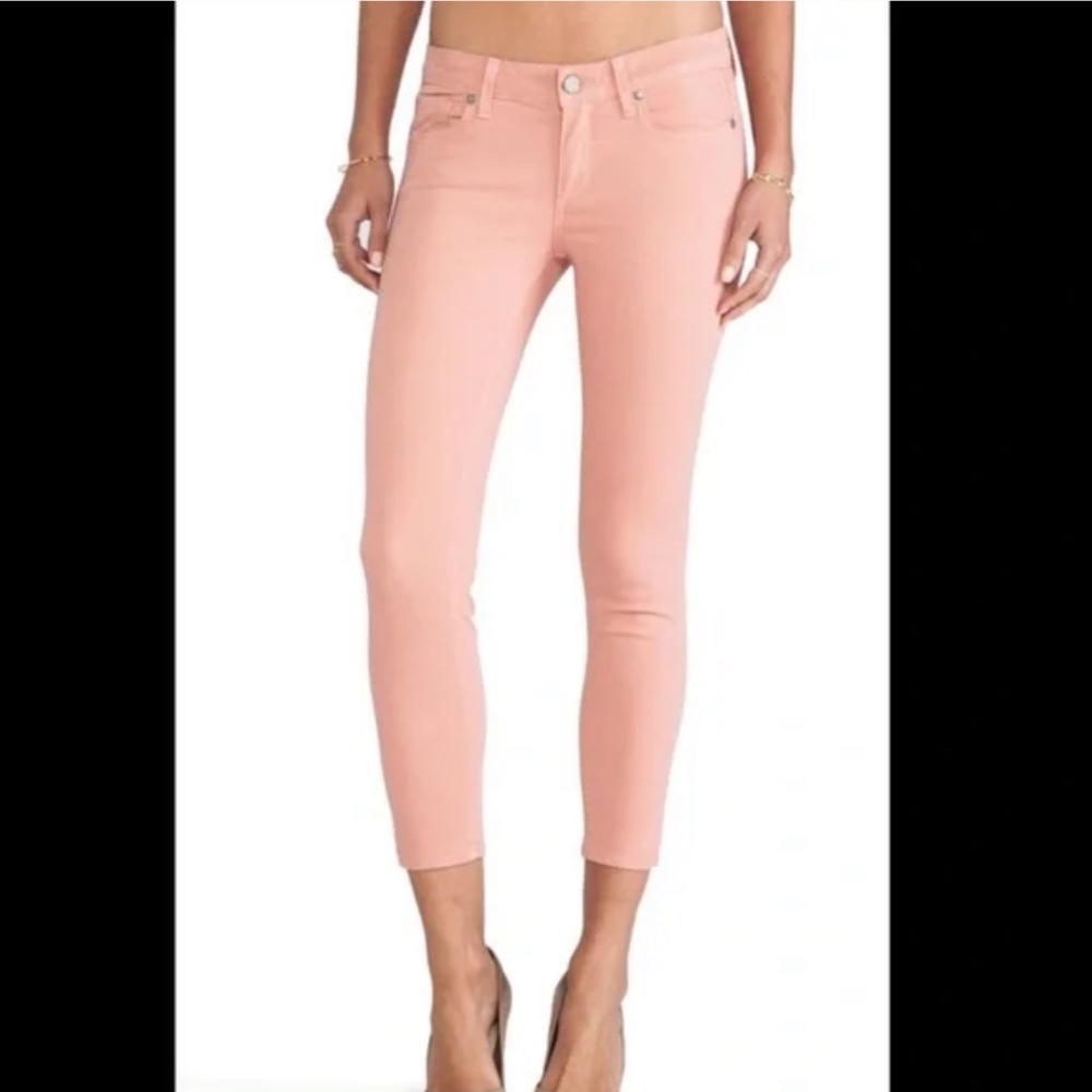 Paige Verdugo Crop in Ballet Pink jeans